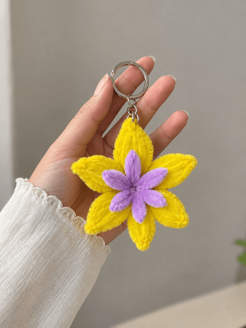 Sunshine Bloom Flower Keychain - Image 1