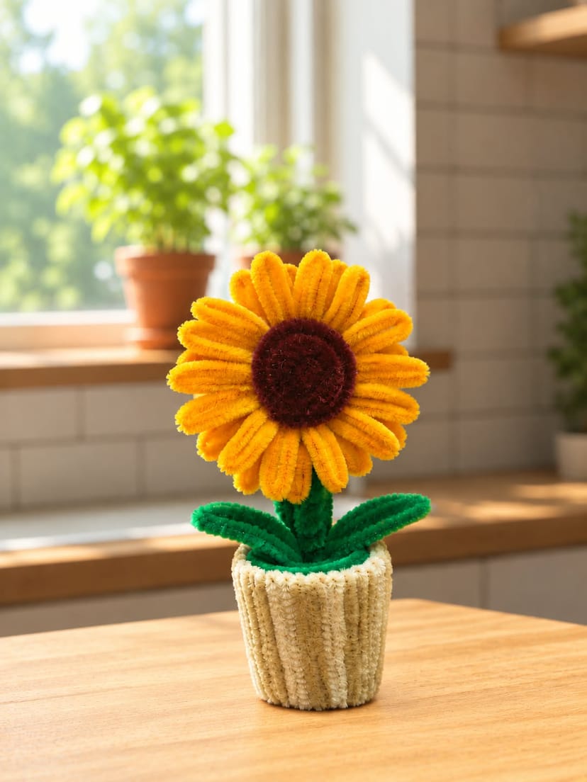 Handmade Sunflower Pot - Image 1