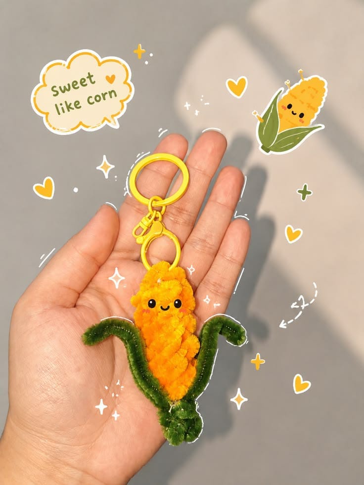 Sweet Corn Keychain - Image 1
